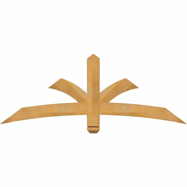 Ekena Millwork Davenport Rough Sawn Timber Gable Bracket, Western Red Cedar, 60"W x 22"H x 2"D x 4"F, 9/12 Pitch GBW060X22X0204DAV00RWR - main